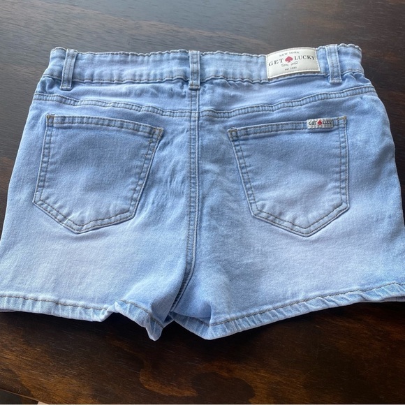 Lucky Brand Blue Denim Jean Shorts Distressed Casual - Picture 5 of 11